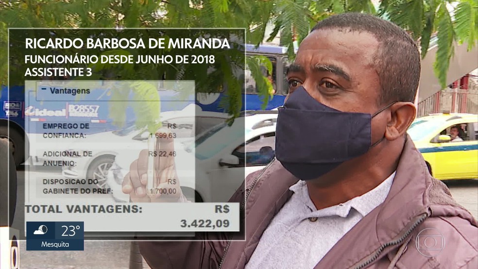 Ricardo Barbosa de Miranda foi contratado pela prefeitura em junho de 2018 — Foto: Reprodução/TV Globo
