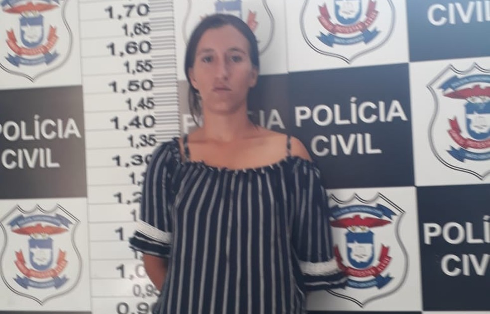 Keli Martins Moreira, de 23 anos, foi presa nessa quarta-feira em Paranatinga â Foto: PolÃ­cia Civil-MT/ DivulgaÃ§Ã£o