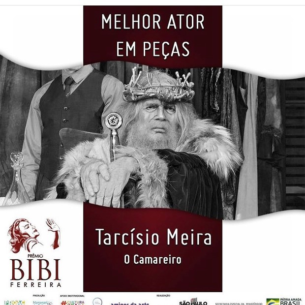 Tarcísio Meira foi indicado ao Prêmio Bibi Ferreira (Foto: Reprodução / Instagram)