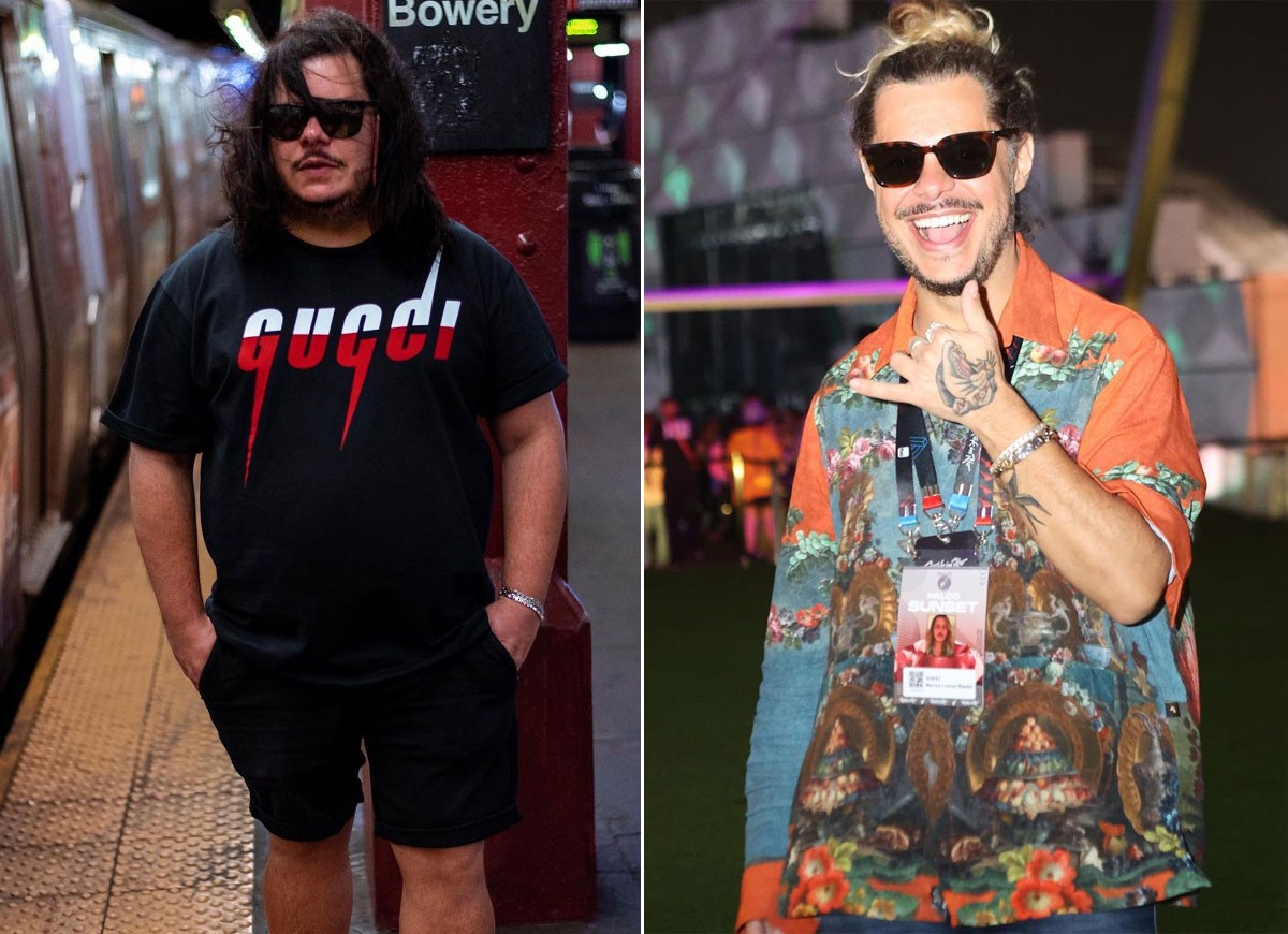 Marcus Majella antes e depois de eliminar 30 quilos (Foto: Reprodução/Instagram @castroo_rj e @reginaldofoto)