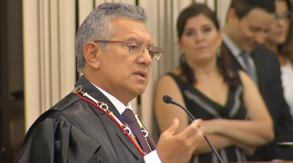 Desembargador Roberto GonÃ§alves Moute assume presidÃªncia do TRE-PA â Foto: ReproduÃ§Ã£o / TV Liberal