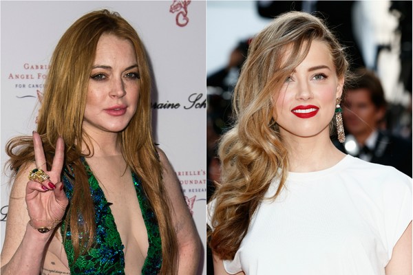 A vida agitada de Lindsay Lohan fez com que ela parecesse mais velha do que realmente é. Um parâmetro é Amber Heard, já que atriz tem a mesma idade dela: 28 anos (Foto: Getty Images)