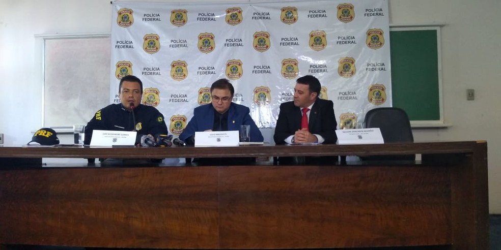 Coletiva da PF e da PRF em Campo Grande  &mdash; Foto: PF/Divulga&ccedil;&atilde;o