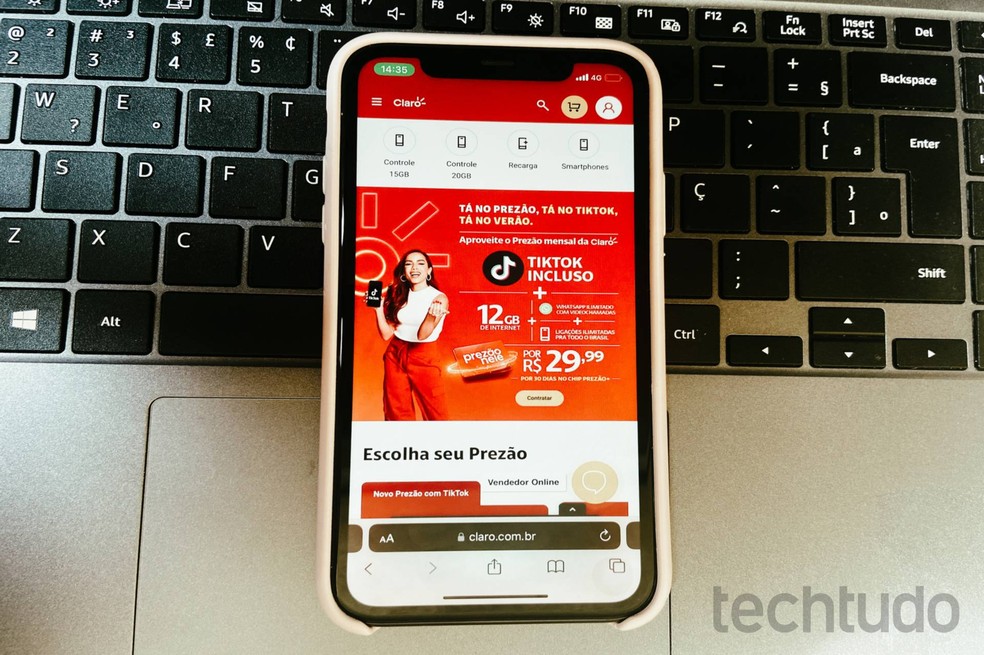 Plano Prezão da Claro com renovação por SMS — Foto: Natália Ferreira/TechTudo