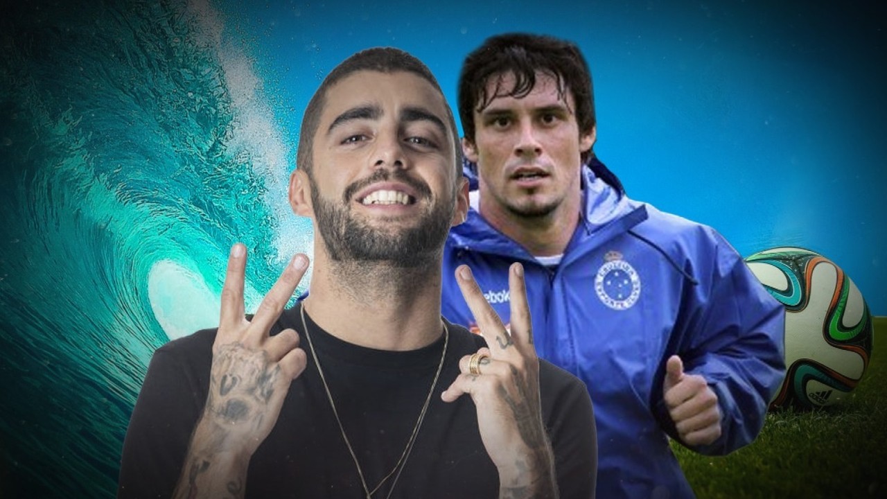 Ex-Cruzeiro, volante Fabrício é coach do surfista Pedro Scooby