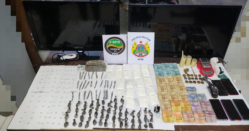 Durante o carnaval, foram feitas oito apreensões de drogas pela PM-AC — Foto: Arquivo/PM-AC