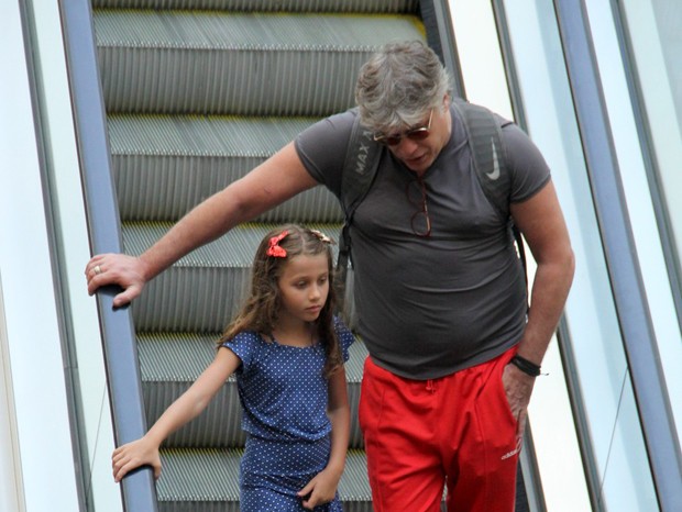 Fábio Assunção e a filha, Ella Felipa (Foto: Jose Humberto/AgNews)