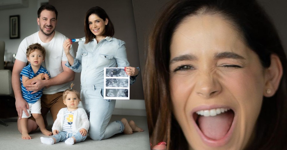 Sabrina Petraglia posa com a família e anuncia a 3ª gravidez: 'Estamos muito felizes' — Foto: Reprodução/Instagram