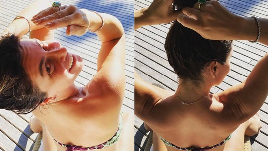 Giovanna Antonelli arrasa em cliques de biquíni: "Corrente pro sol ficar"