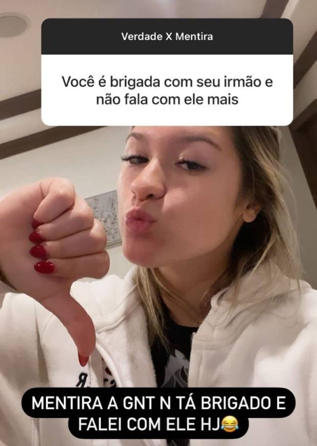 Marina Liberato nega que esteja brigada com o irmão (Foto: Reprodução/Instagram)