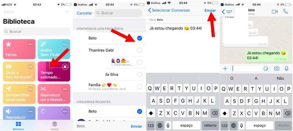 Entre no app, apenas, para enviar o tempo estimado da sua chegada — Foto: Reprodução/Isabella Rocha
