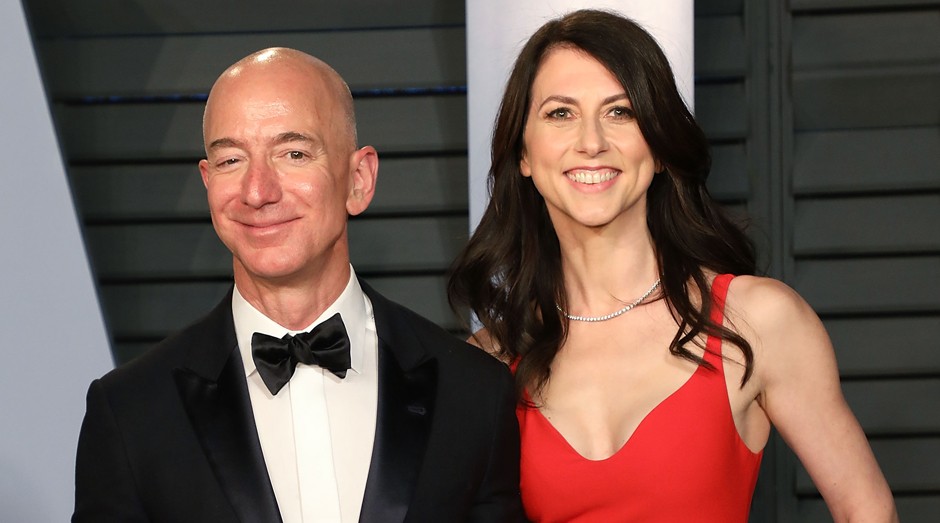 Jeff Bezos e MacKenzie: divórcio rendeu 