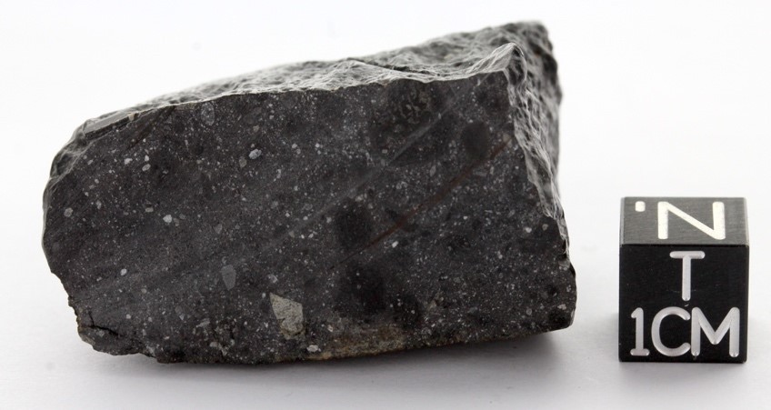 O meteorito NWA 7533 rico em zircões contendo fragmentos da antiga crosta de Marte (Foto: Universidade de Copenhague)