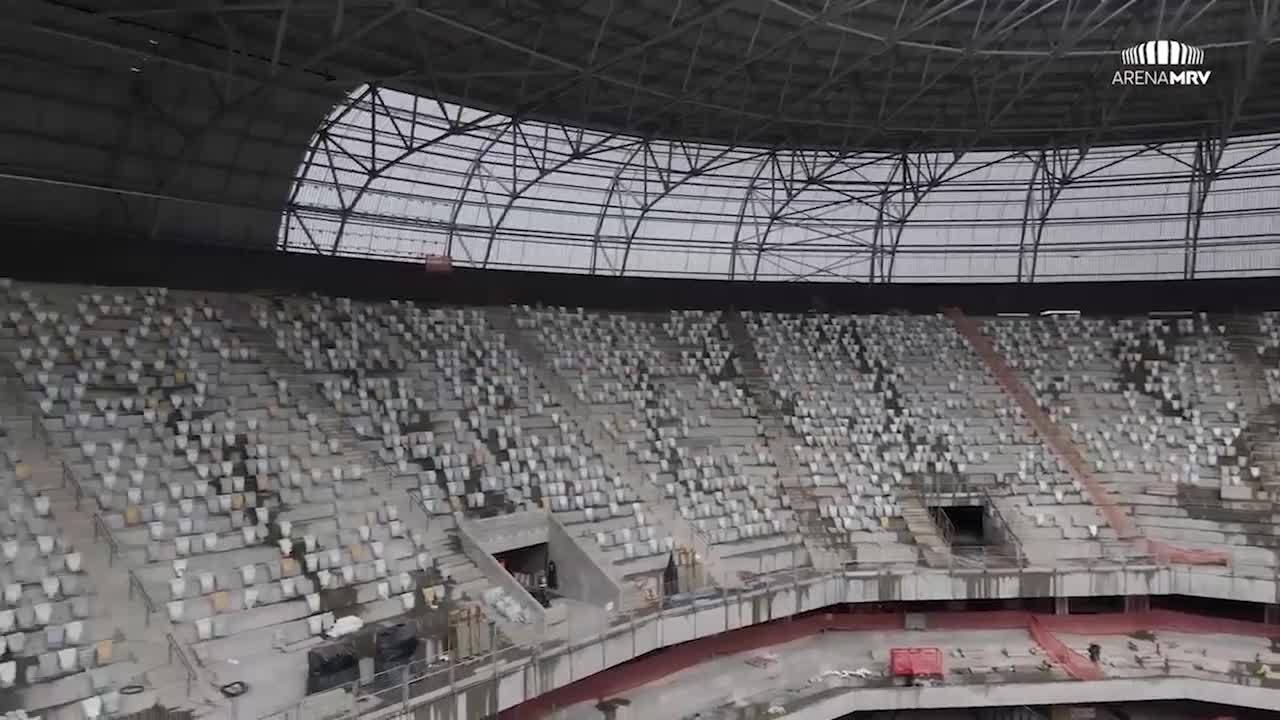 Estádio do Atlético-MG já tem cerca de 14 mil cadeiras instaladas