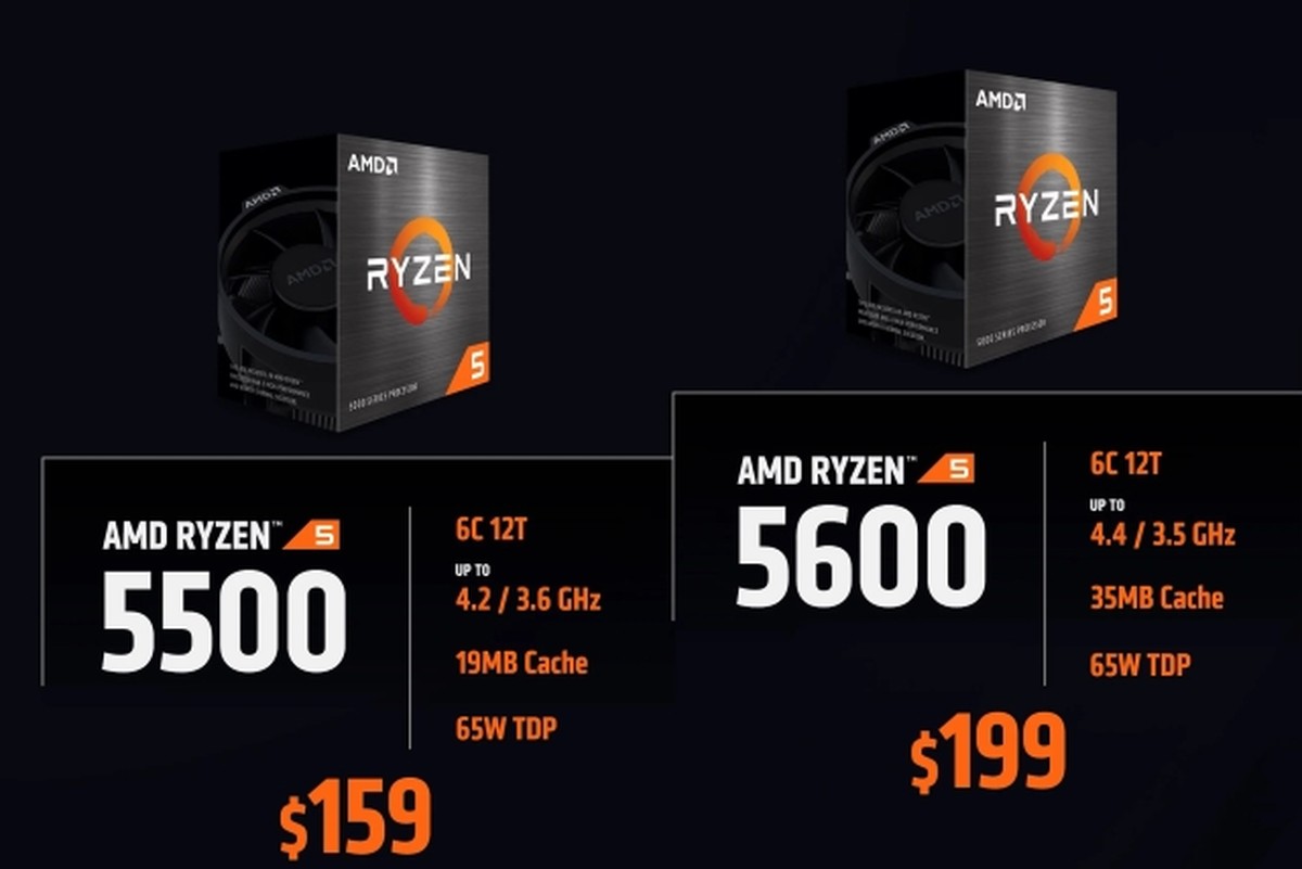 Ryzen 5 5500 vs Ryzen 5 5600: compare processadores da AMD