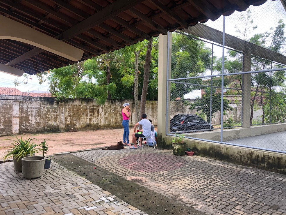 Escola Municipal Nossa Senhora da Apresenta&ccedil;&atilde;o recebe popula&ccedil;&atilde;o desabrigada pelas chuva na Zona Norte de Natal &mdash; Foto: Vin&iacute;cius Marinho/Inter TV Cabugi