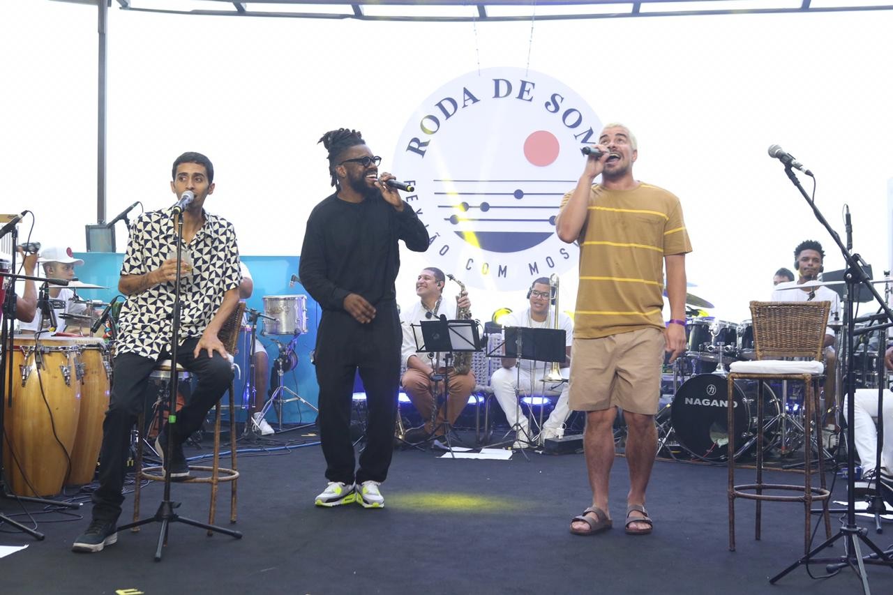 Os cantores Mosquito, Feijão e  Thiago Martins (Foto: Divulgação/ CS Eventos/Reginaldo Teixeira )
