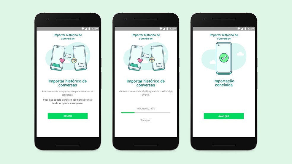 Será possível passar o WhatsApp para outro celular com a nova função — Foto: Divulgação/WhatsApp