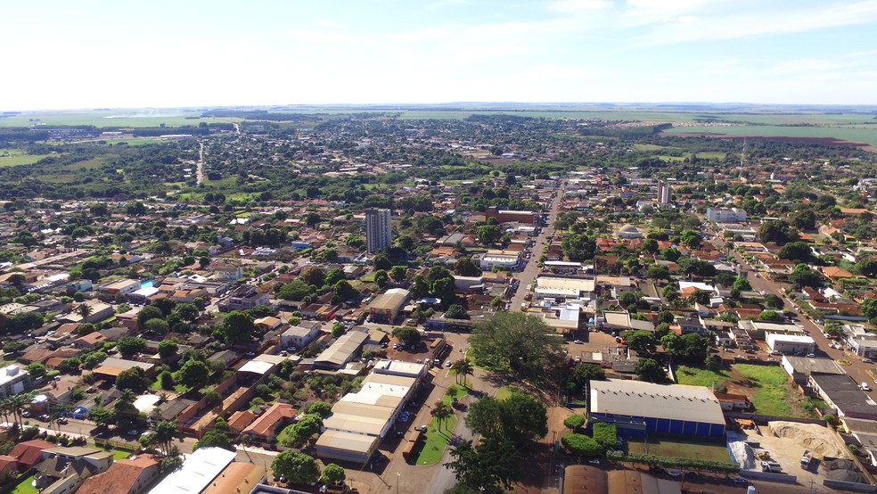 Imagem aérea de Maracaju, o maior município agropecuário de MS, de acordo com levantamento do MAPA — Foto: Lucas Copetti Bardini