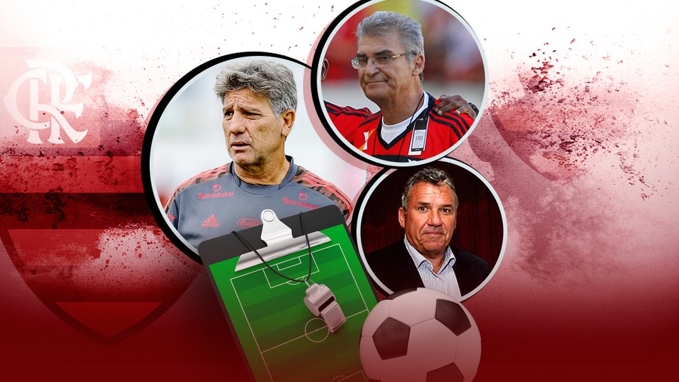 Renato Gaúcho, Jair Pereira e Sebastião Lazaroni tiveram as melhores arrancadas na história do Flamengo — Foto: Infoesporte