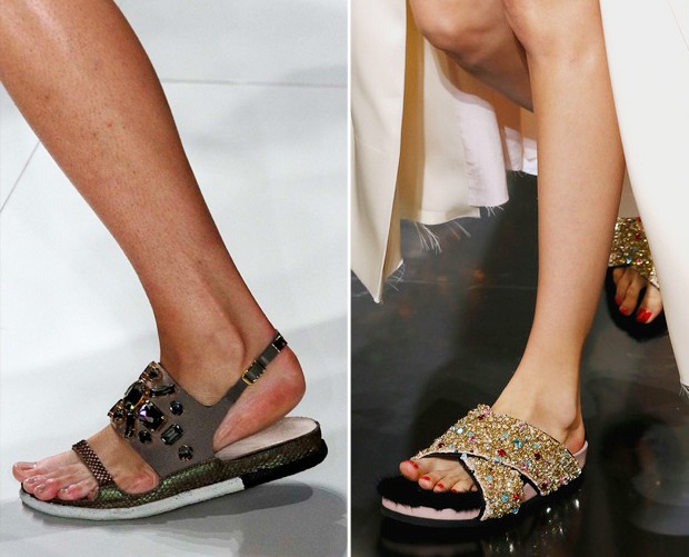 Sandálias com predarias da Osklen e da Céline, ambas do verão 2013 (Foto: Márcio Madeira)