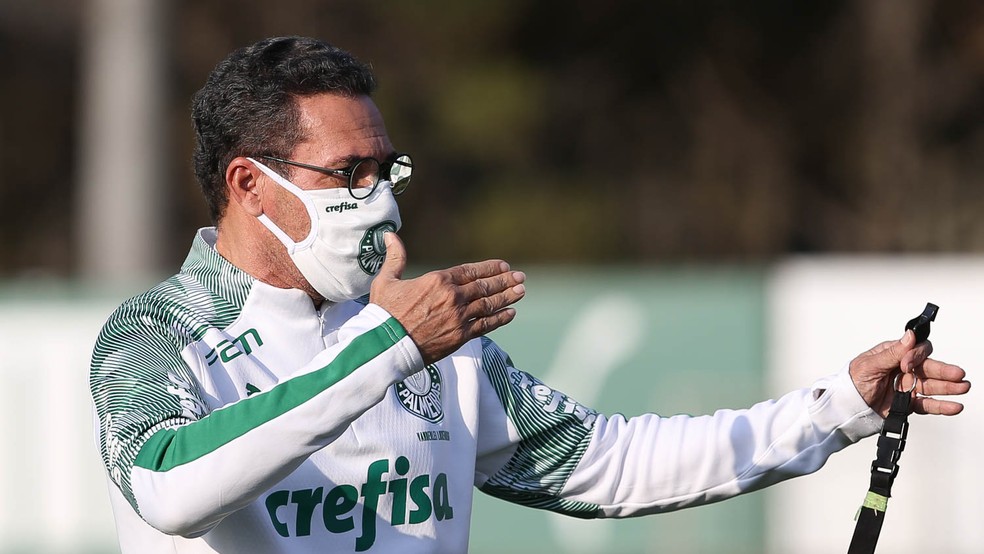 Vanderlei Luxemburgo, técnico do Palmeiras, na Academia de Futebol — Foto: Cesar Greco / Ag. Palmeiras