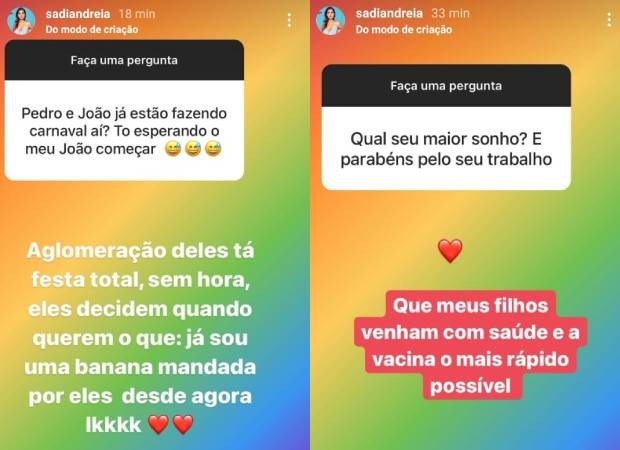 Andréia Sadi responde a perguntas de seguidores (Foto: Reprodução/Instagram)