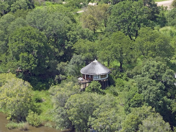 Casa na árvore do hotel Sanctuary Sussi & m na Zâmbia (Foto: Divulgação/Sanctuary Retreats)