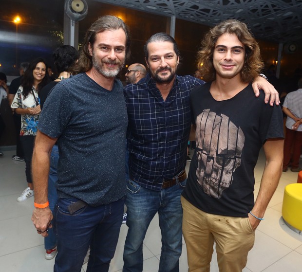 João Vitti, Marcelo Serrado e Rafael Vitti (Foto: AgNews)
