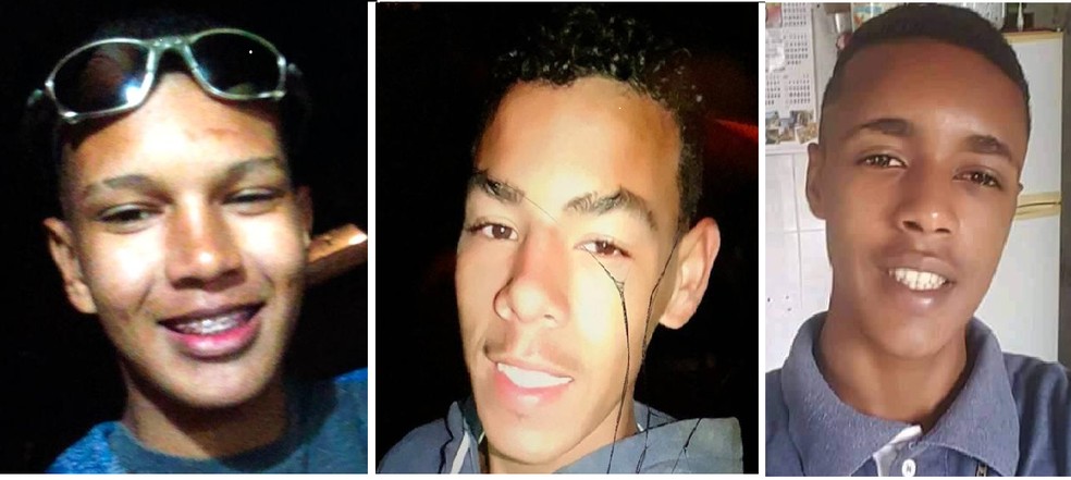 Ricardo Correia Inocêncio, 17; o irmão Vinicius Correia Inocêncio, 20; e o amigo Edilson Rosa, 21, foram mortos em chacina em Embu-Guaçu, Grande São Paulo — Foto: Reprodução/Arquivo pessoal