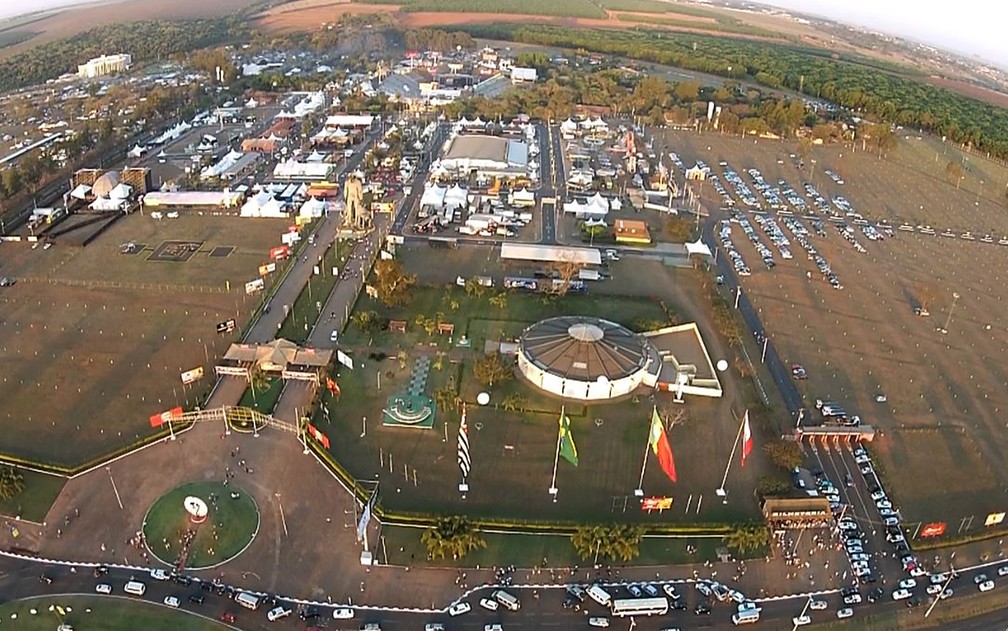 Foto aérea do Parque do Peão de Barretos (Foto: GF Drone/Divulgação)