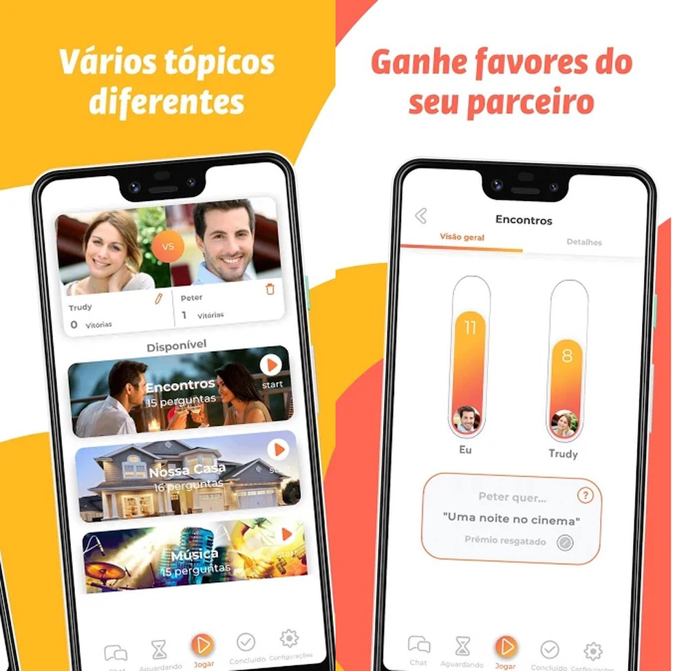 Couple Game: aplicativo ajuda a conhecer melhor o parceiro — Foto: Divulgação/Couple Game