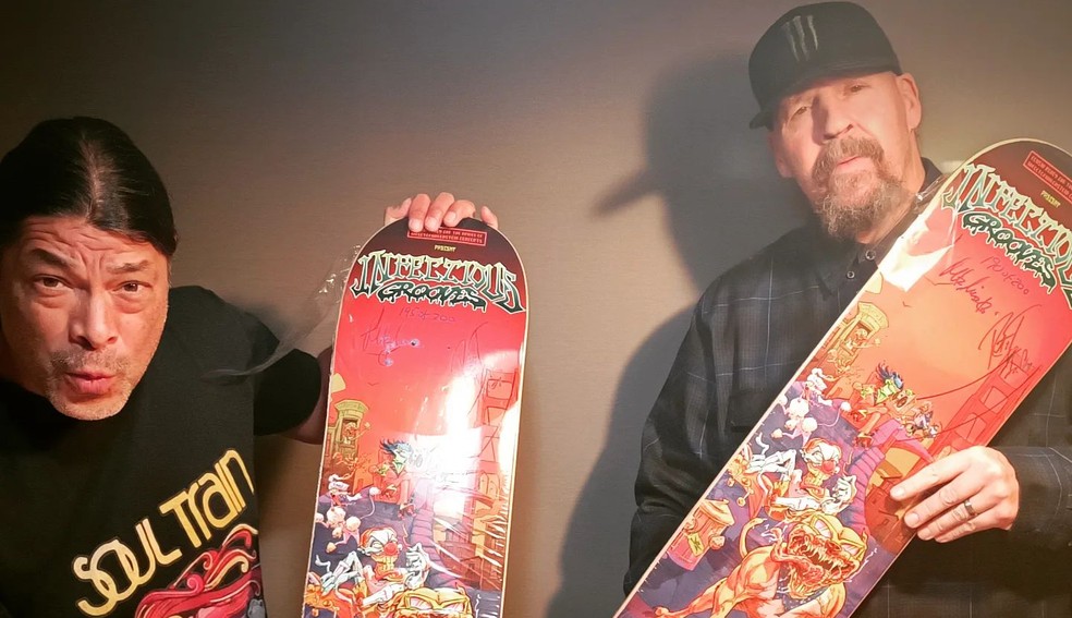 Robert Trujillo e Mike Muir, do Suicidal Tendencies — Foto: Reprodução/Instagram