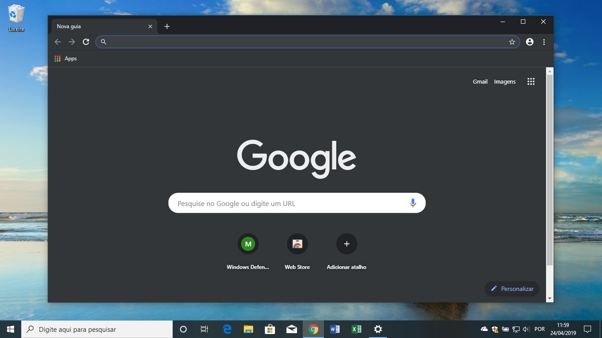 Como Ativar O Modo Noturno Do Chrome No Windows 10 Navegadores Techtudo O dynamic theme é um aplicativo gratuito para windows 10 que lhe permite usar as belas imagens exibidas diariamente no site de busca bing, assim como as imagens do spotlight, que são exibidas na tela de bloqueio do windows 10, como papel. como ativar o modo noturno do chrome no