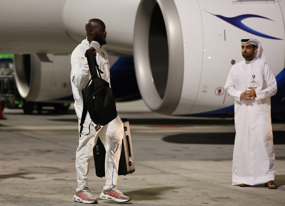 Lukaku na chegada da Blgica a Doha para a Copa do Mundo do Catar  Foto: REUTERS