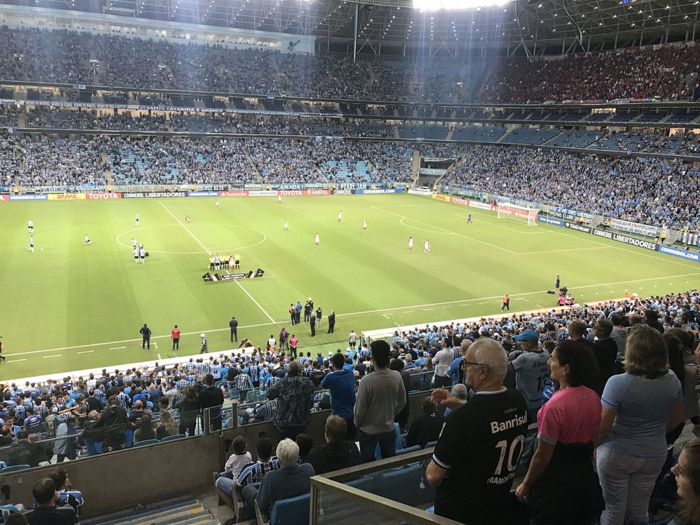 Incidente aconteceu antes da partida entre Grêmio x Cerro na Arena  (Foto: Eduardo Moura)