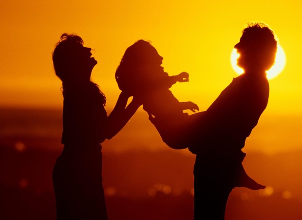 Família no por do sol (Foto: Reprodução)