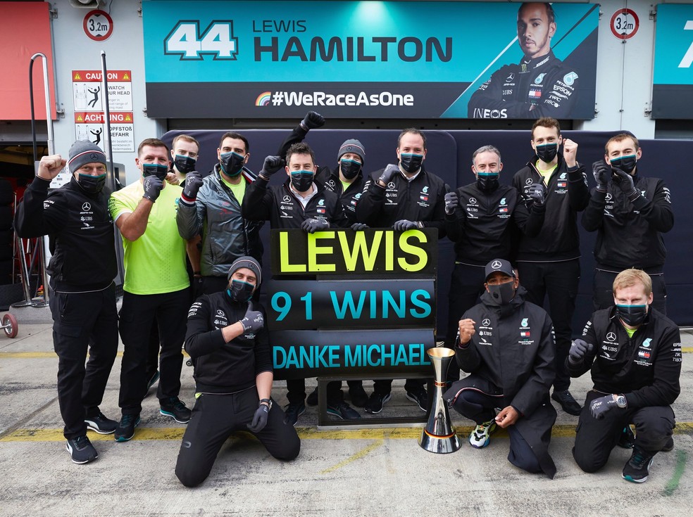 Hamilton Agradece Substitutos De Funcionarios Da Mercedes Com Covid 19 No Gp De Eifel Formula 1 Ge