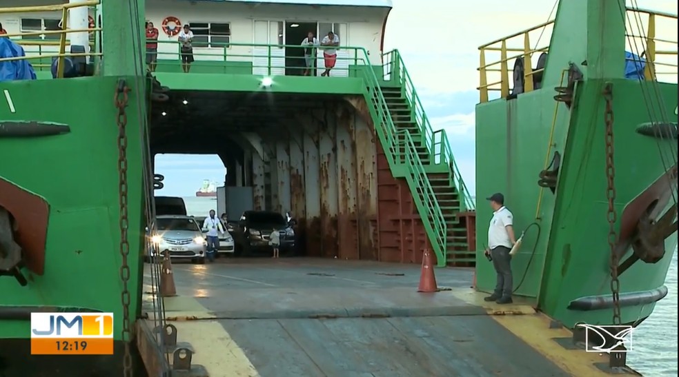 Viagens de ferryboat são reduzidas no Maranhão — Foto: Reprodução/TV Mirante.