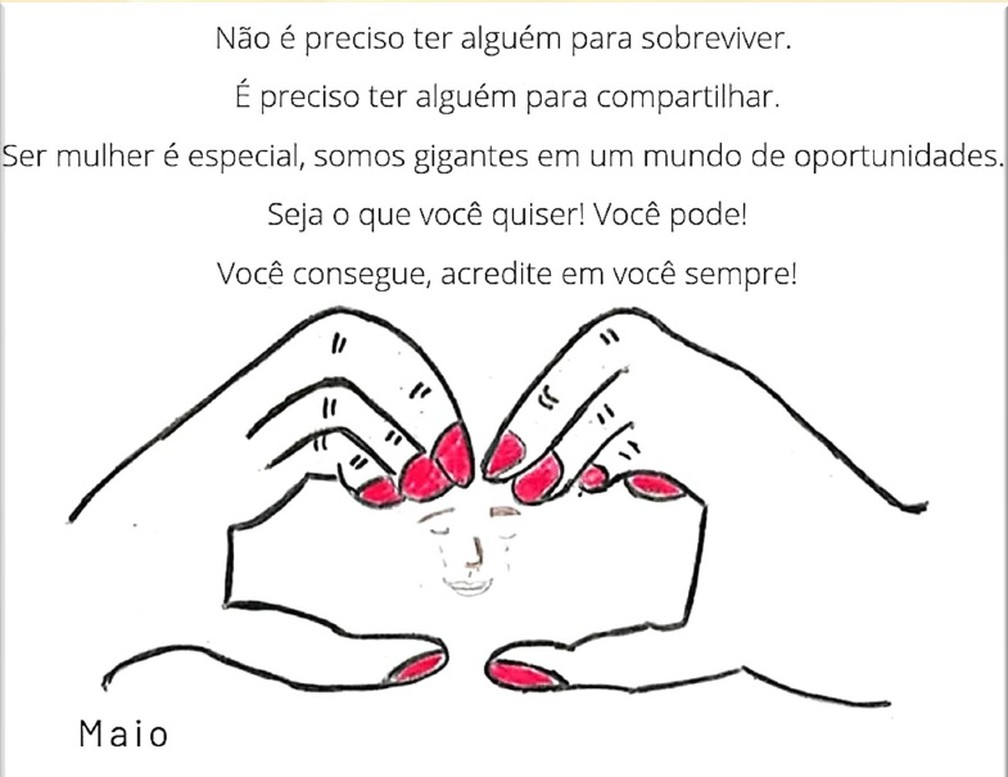 Frase do mês de maio do "Calendário da Vida" — Foto: SAP