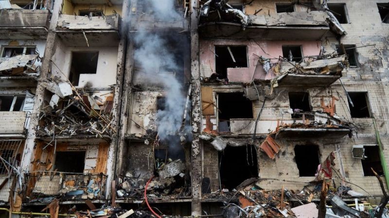 Ataque russo à Ucrânia (Foto: Getty Images via BBC News)