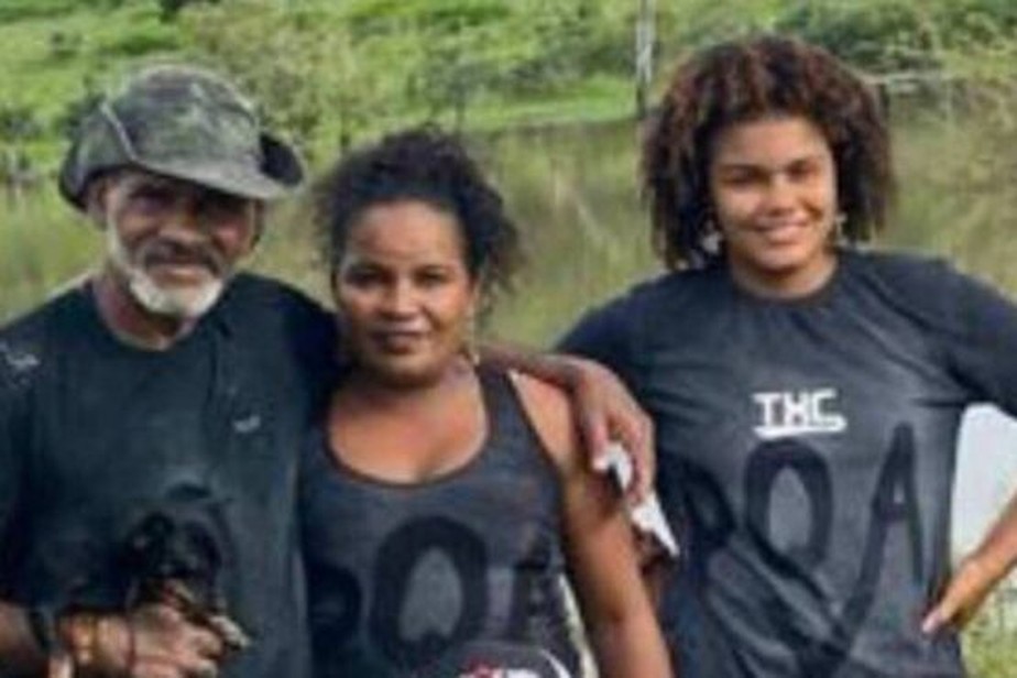 Zé do Lago com a mulher, Márcia, e a filha, Joane: família de ambientalistas foi assassinada a tiros no Pará