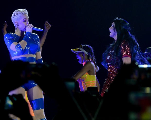 Katy Perry e Gretchen (Foto: Francisco Cepeda / AgNews)