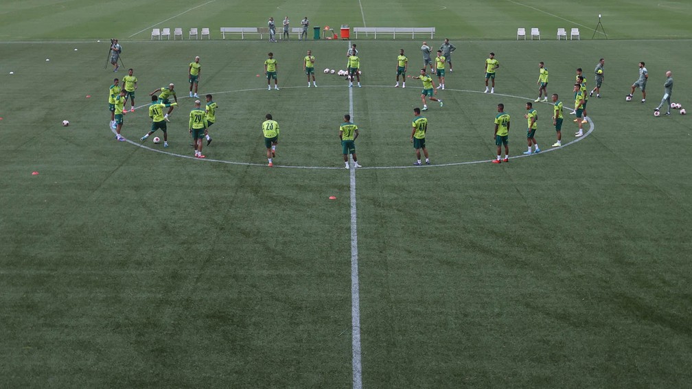 Treino do Palmeiras na Academia — Foto: Cesar Greco / Ag. Palmeiras