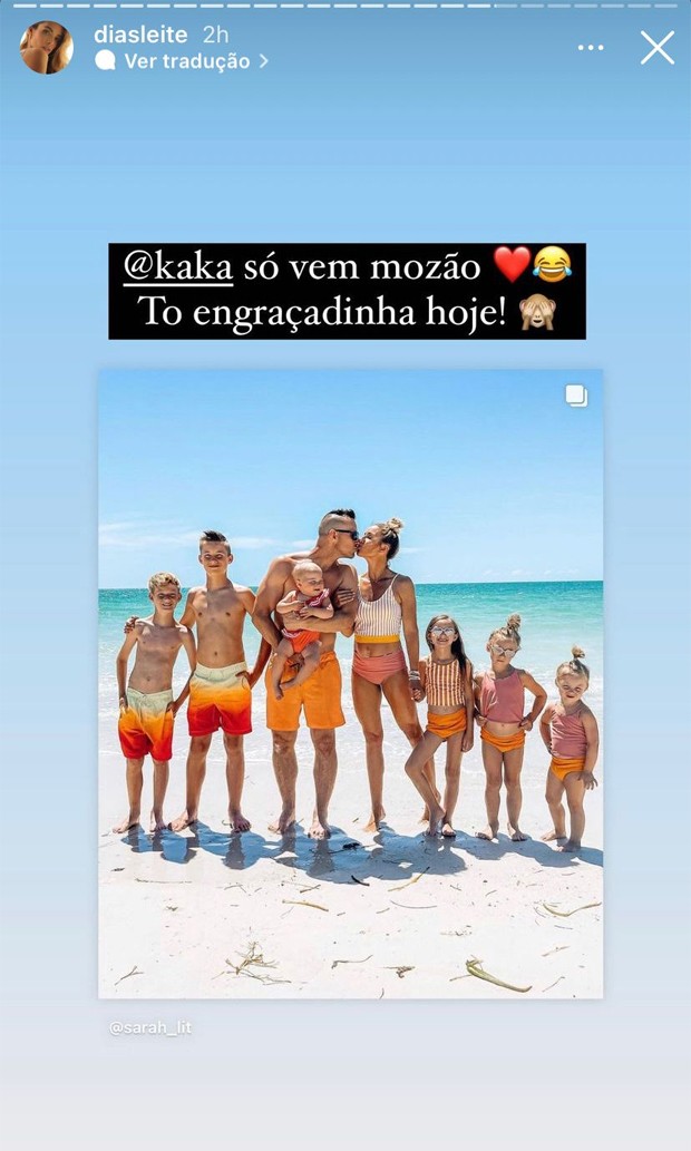 Carol Dias brinca sobre ter mais filhos com Kaká (Foto: Reprodução / Instagram)