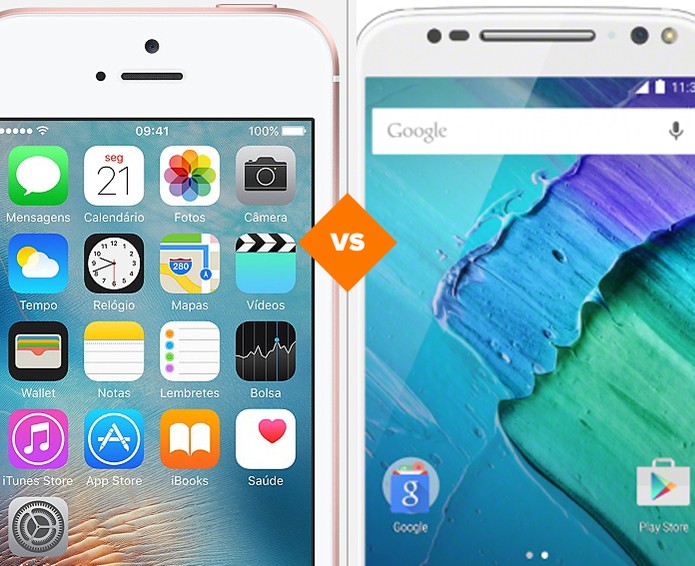 Confira o comparativo entre o iPhone SE e o Moto X Style (Foto: Arte/TechTudo)
