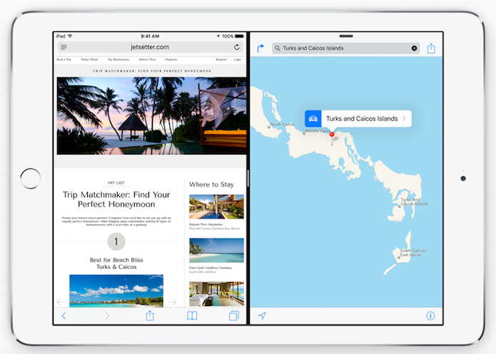 Apps podem rodar lado a lado no iPad Air 2 (Foto: Reprodução/Helito Bijora) 