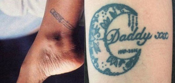 As tatuagens feitas por Iman e a filha em homenagem a David Bowie (Foto: Instagram) (Foto: Instagram)
