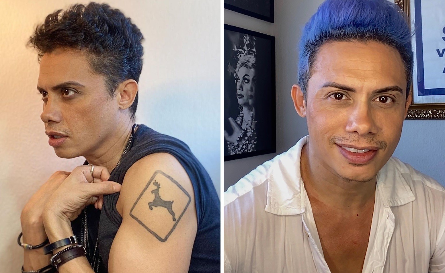 Antes e depois: Silvero Pereira (Foto: Reprodução/Instagram e Estevam Avellar/TV Globo)