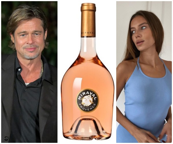 Brad Pitt / Vinho Rosé Jolie-Pitt & Perrin / Nicole Poturalski (Foto: Getty Images / Reprodução / Instagram)